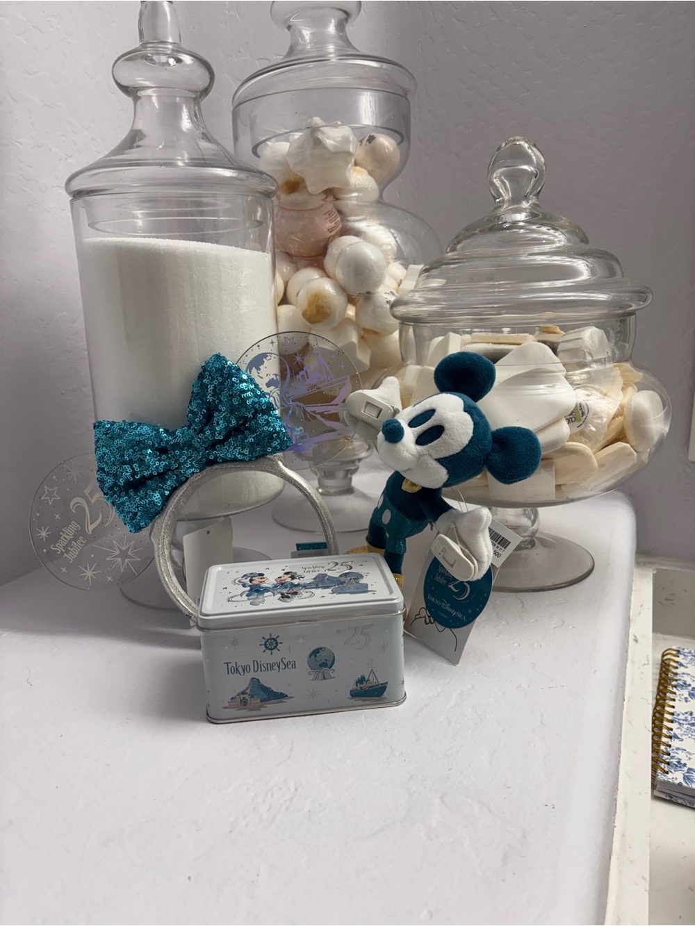 Tokyo DisneySea 25th Minnie Ear Headband Set NWT